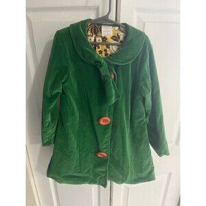 VGUC Green Velvet Persnickety Jacket Poncho Size 7